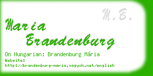maria brandenburg business card