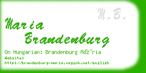 maria brandenburg business card